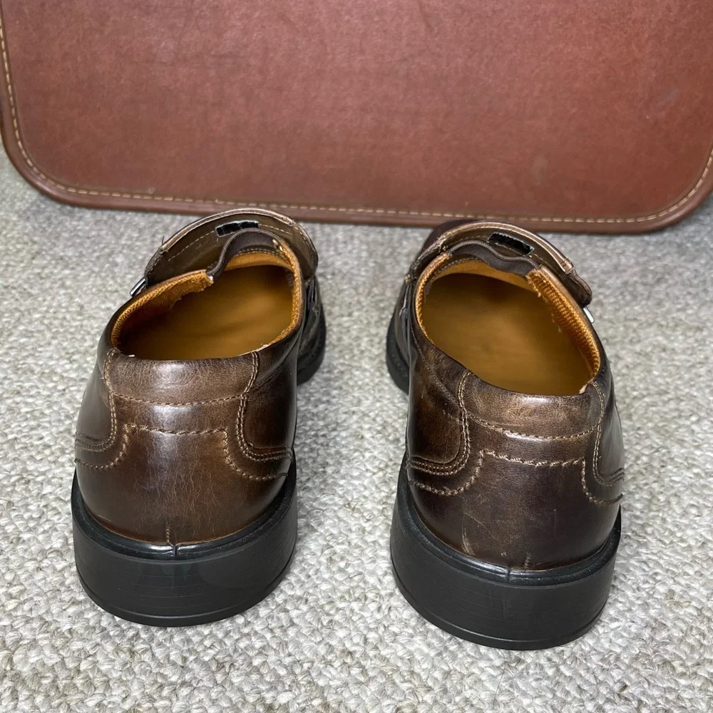 Ecco leather slip on loafers